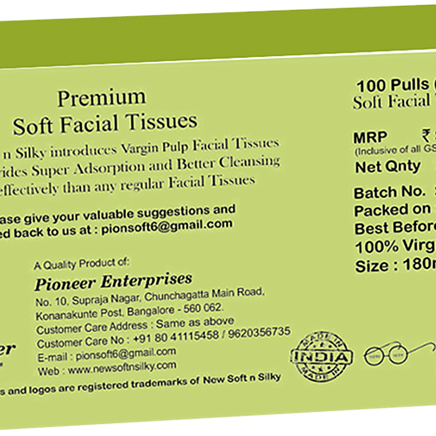 New Soft n Silky Premium Soft Facial Tissues - 2 Ply