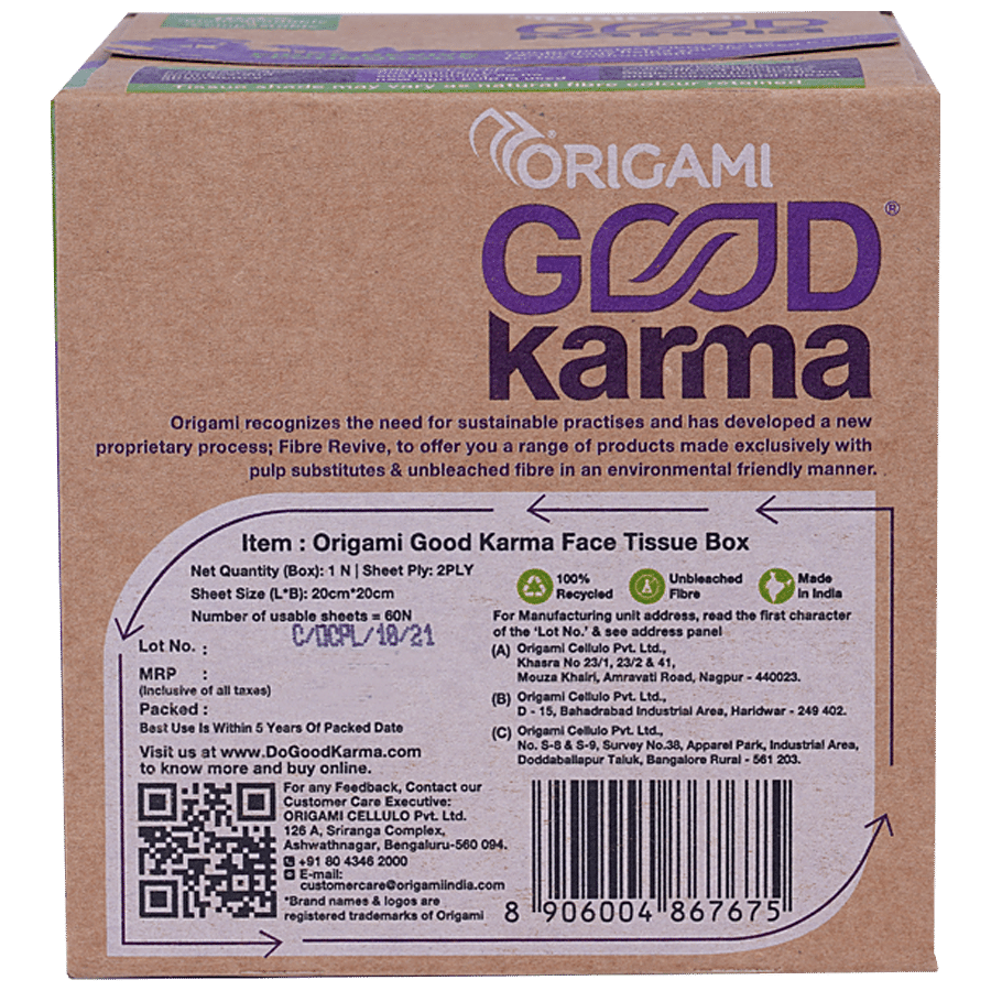 Origami Good Karma Facial Tissue - 2 Ply