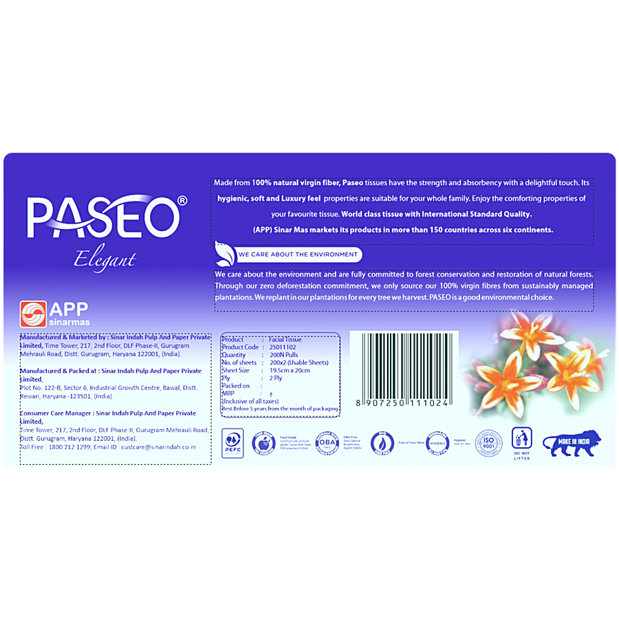 Paseo Born Pure Facial Tissues - 2 Ply