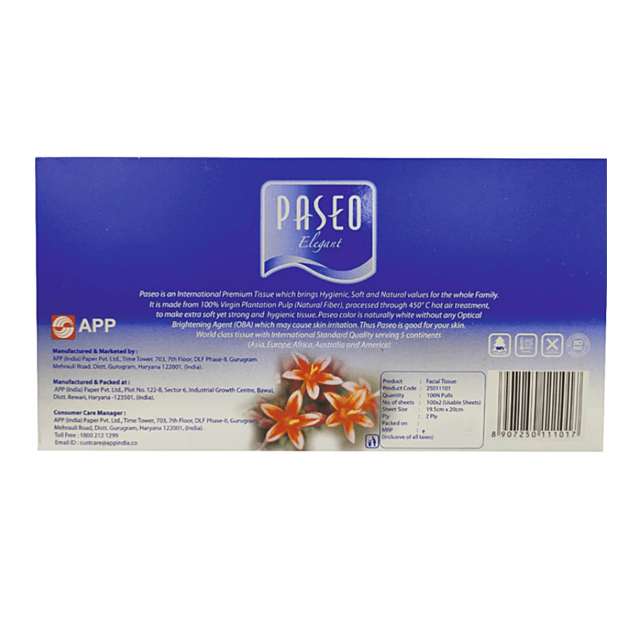 Paseo Elegant Facial Tissues - 2 Ply