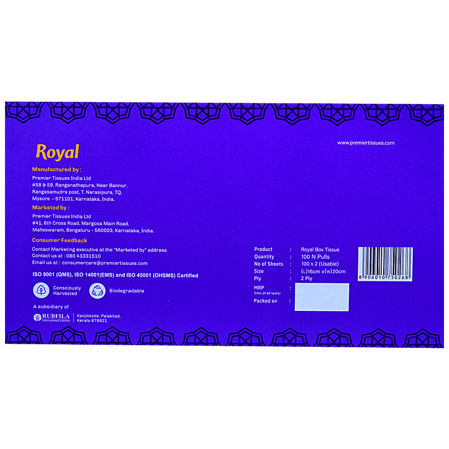 Premier Royal Soft Face Tissues - 2 Ply