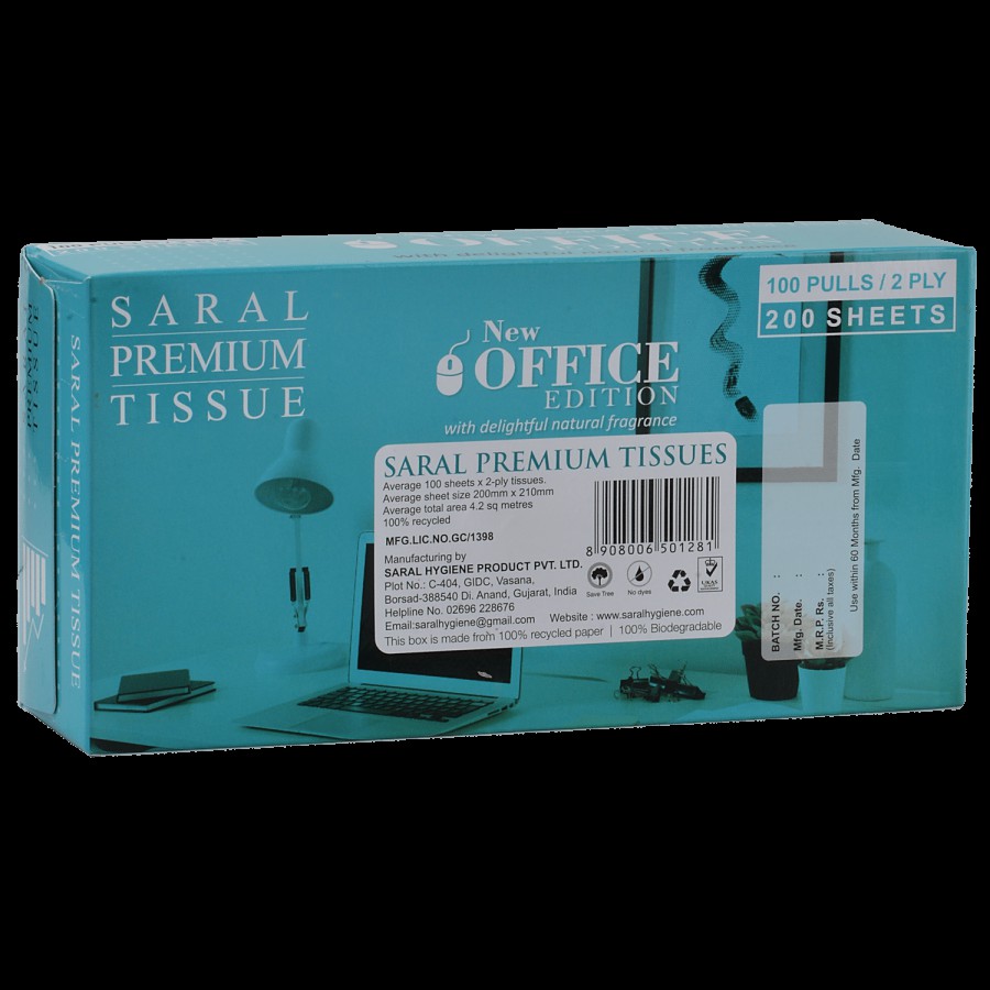 Saral Premium Tissues Facial Tissues - New Office Edition