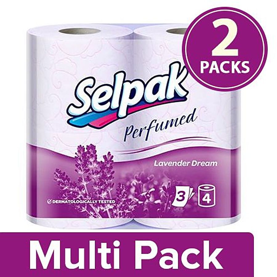 Selpak Perf Toilet Tissue Paper Roll - Lavender