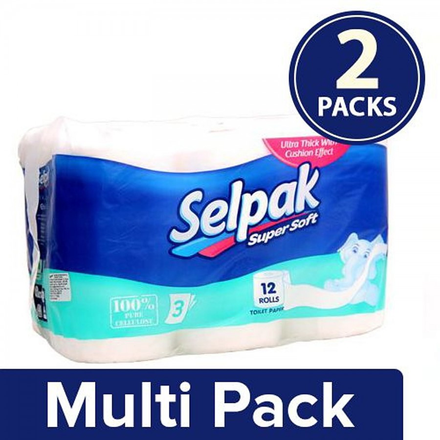 Selpak Toilet Tissue Paper Roll 3ply