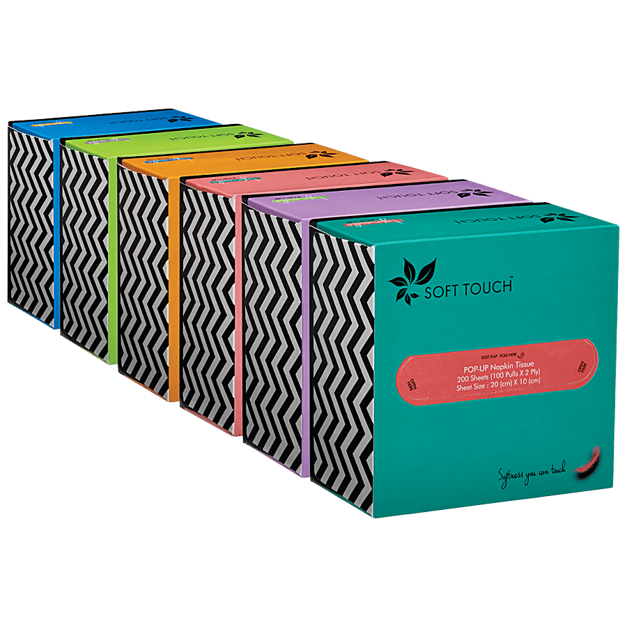 Soft Touch Popu Up Napkin Tissues - 2 Ply