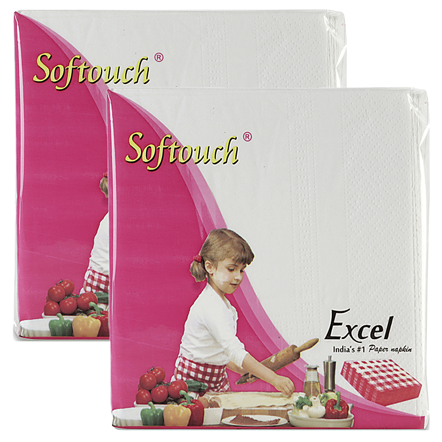 Softouch Excel Paper Napkin - 2 Ply