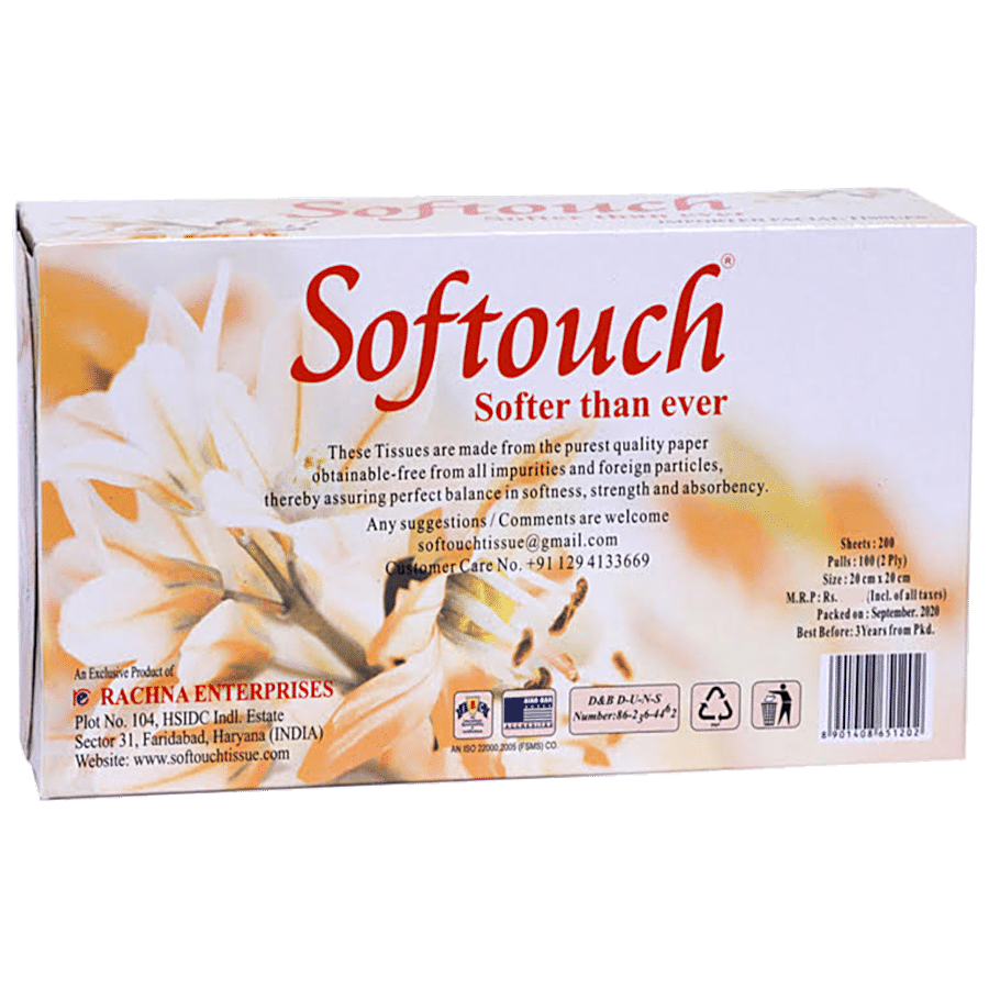 Softouch Facial Tissues - 2 Ply