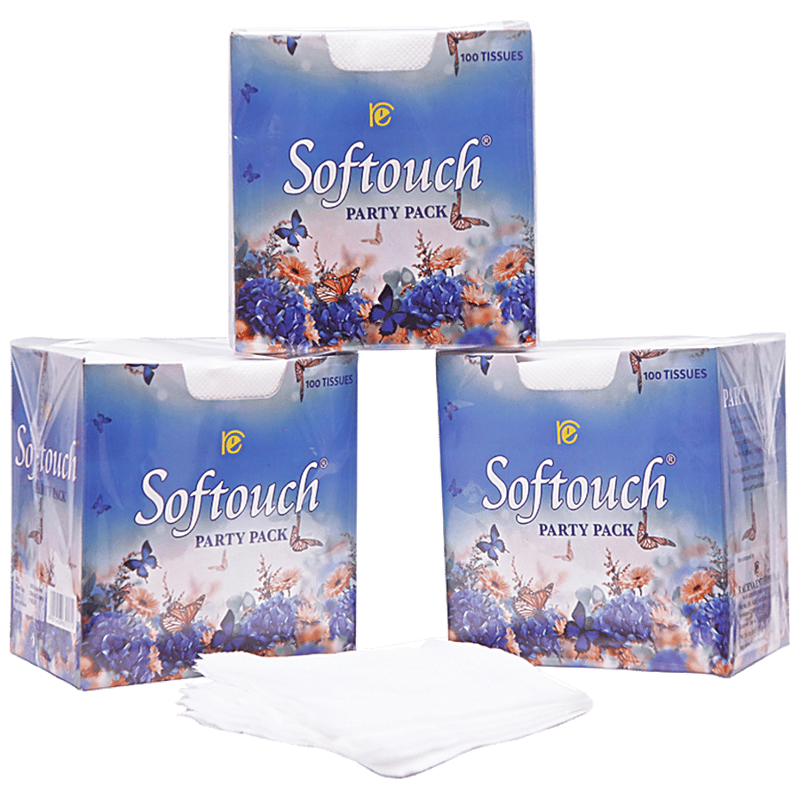 Softouch Party Pack Paper Napkins - 2 Ply