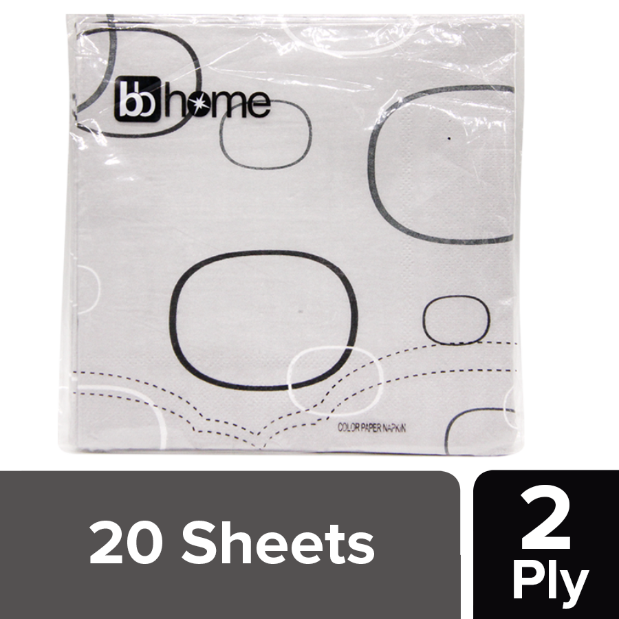 bb home Paper Napkins - Oval Grey