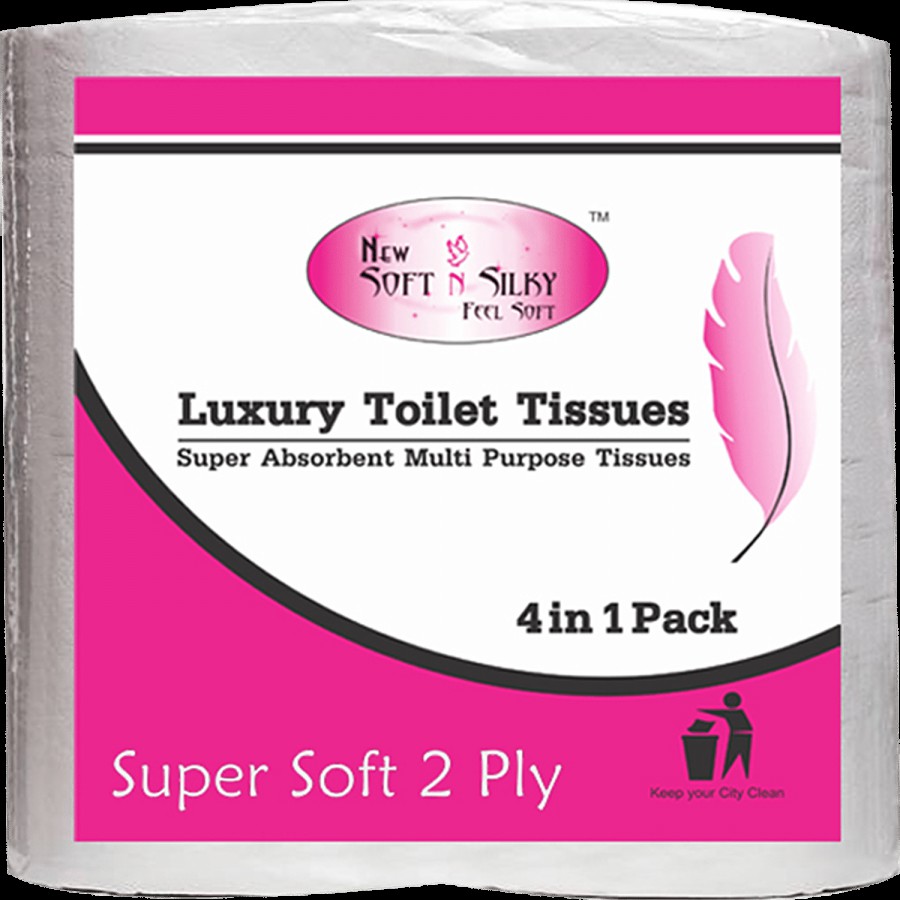 New Soft n Silky Luxury Toilet Tissues - 2 Ply