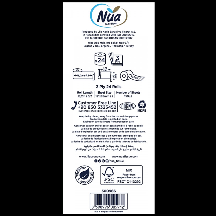 Nua Toilet Paper - 3 Ply