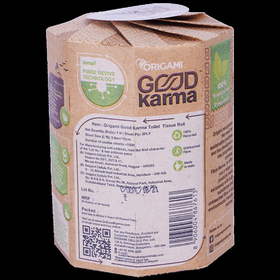 Origami Good Karma Tissue Roll - 3 Ply