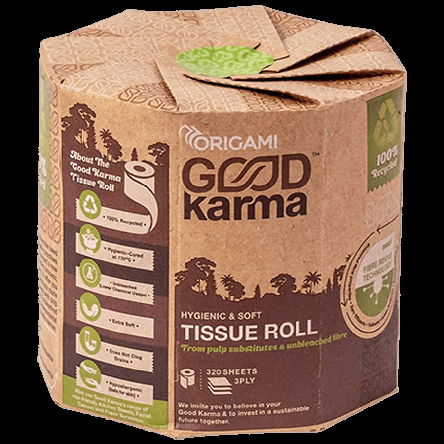 Origami Good Karma Toilet Roll - 3 Ply