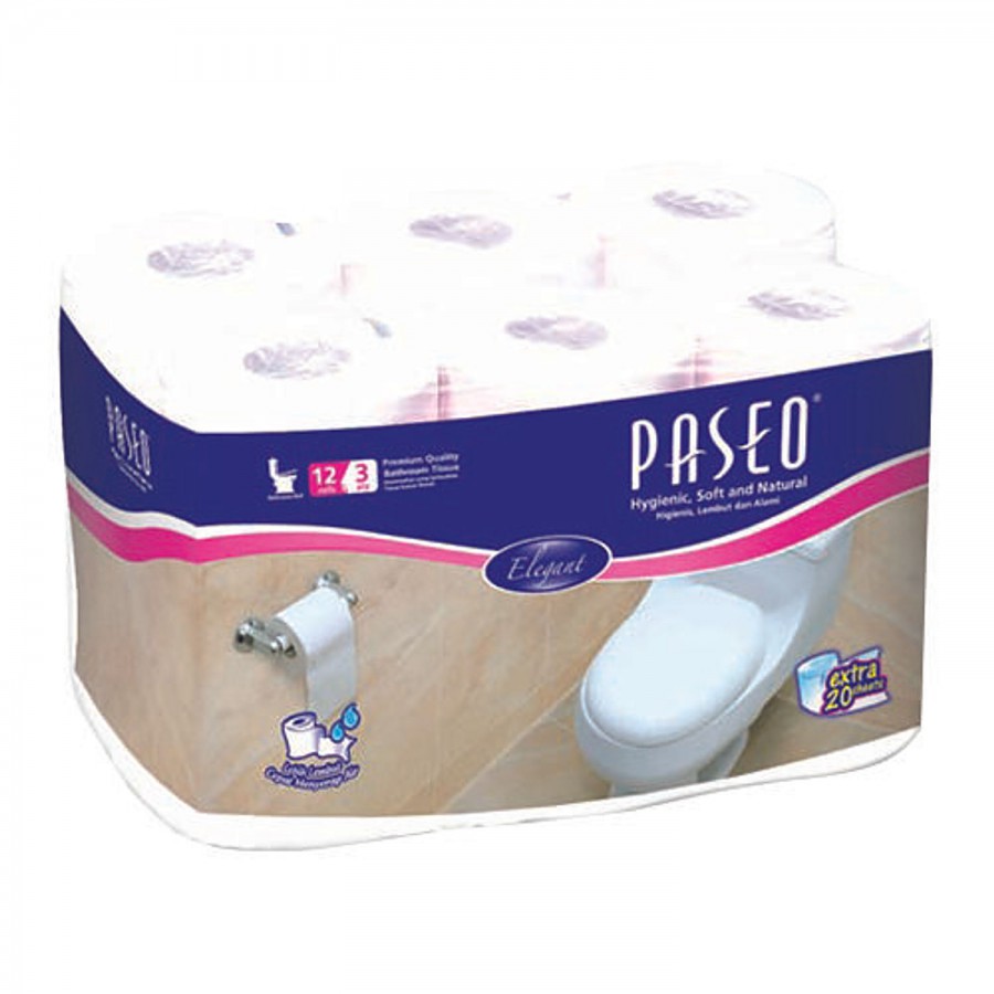 Paseo Premium Bathroom Tissue Rolls - 3 Ply