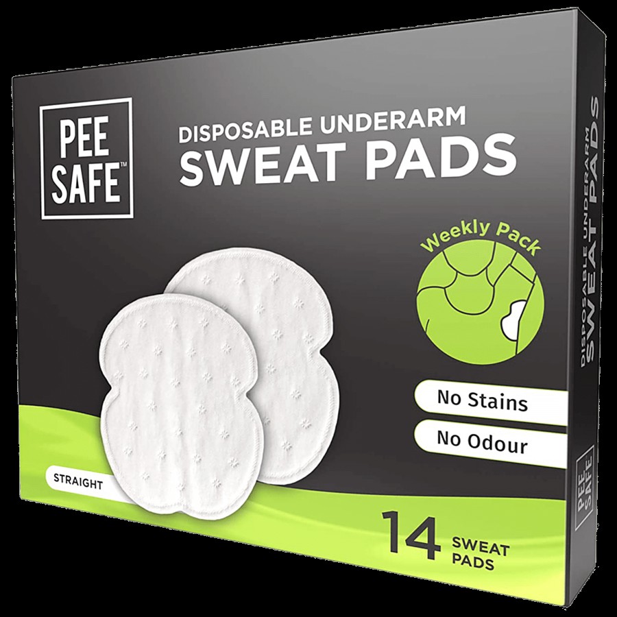 Pee Safe Disposable Underarm Sweat Pads - Straight