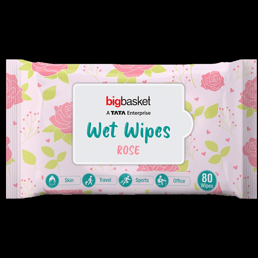 Bigbasket Wet Wipes - Rose