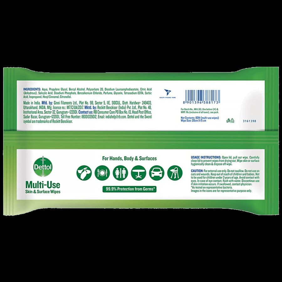 Dettol Original Multi-use Skin & Surface Wipes