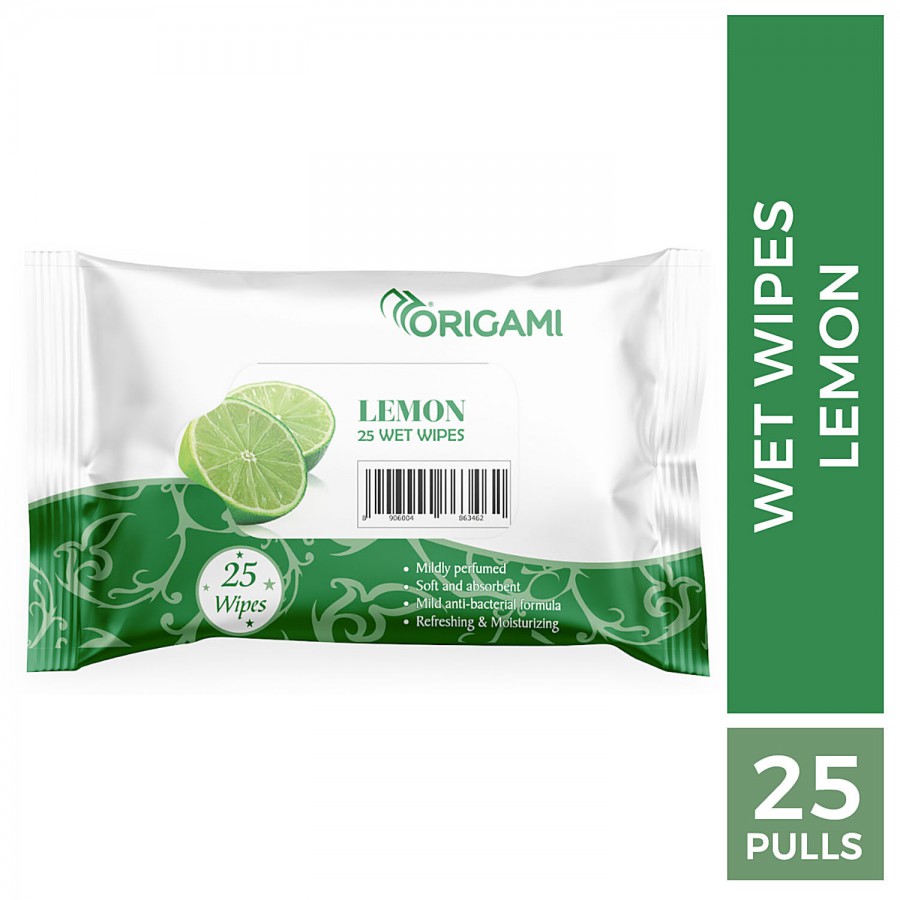 Origami Wet Wipes - Lemon Fragrance