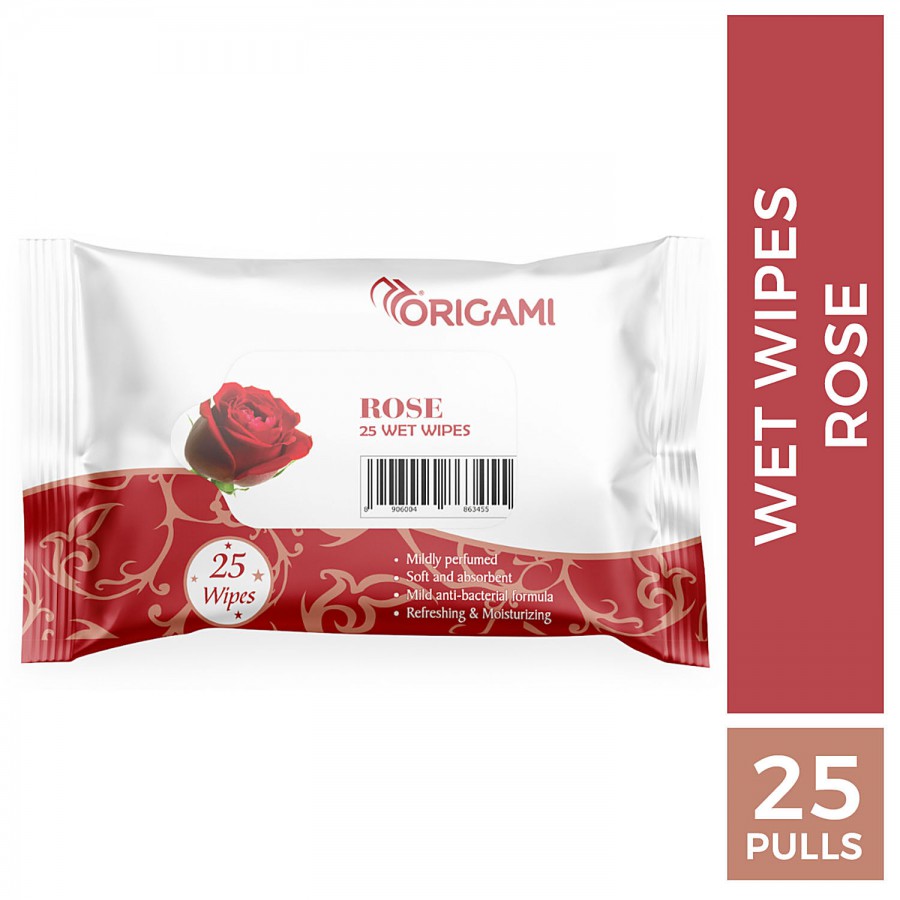 Origami Wet Wipes - Rose Fragrance