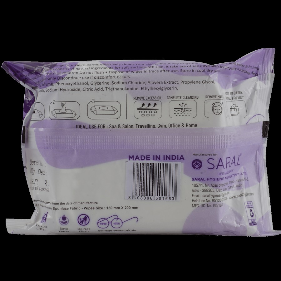 Saral Lavender Fragrance Wipes