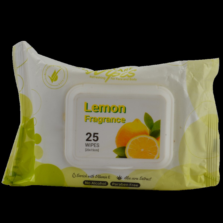 Saral Lemon Fragrance Wipes