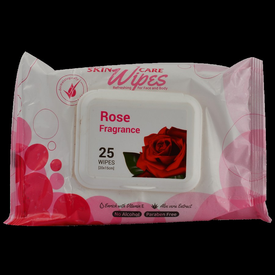 Saral Rose Fragrance Wipes