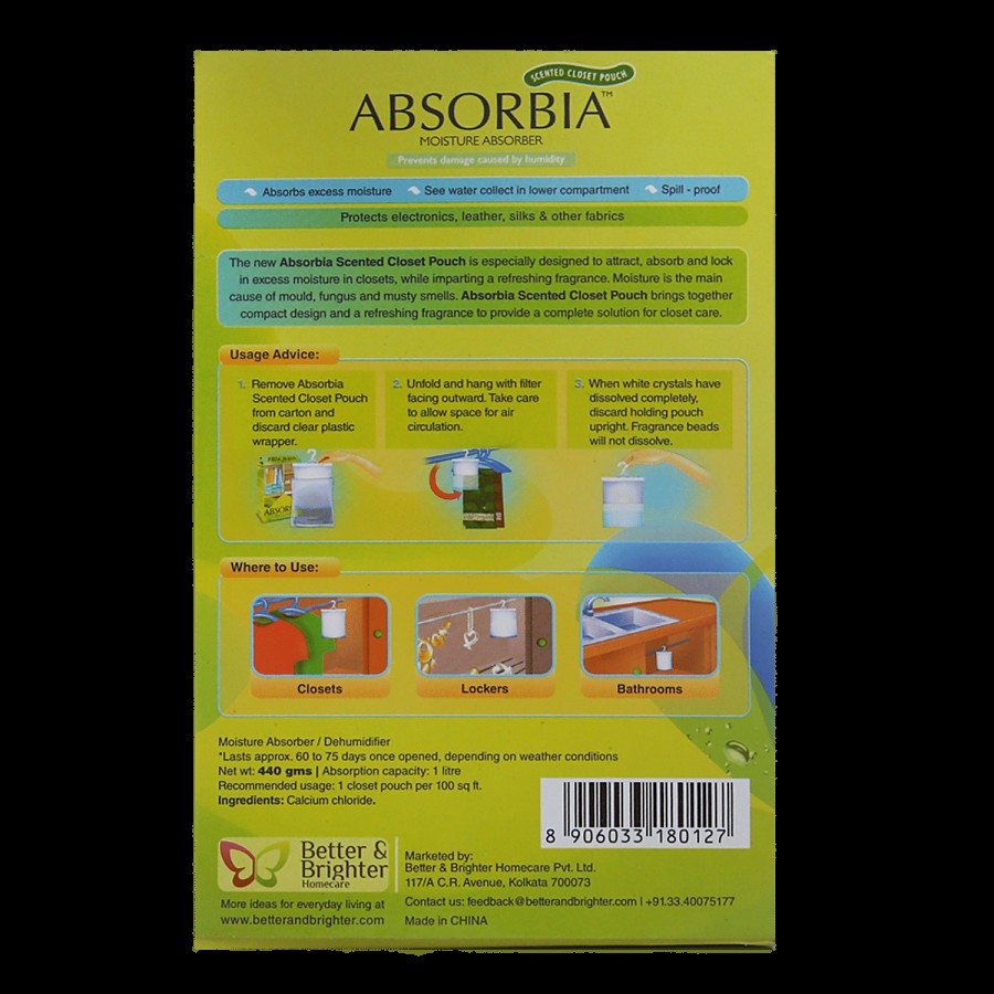 Absorbia  Moisture Absorber Scented Closet Pouch - Mountain Fresh