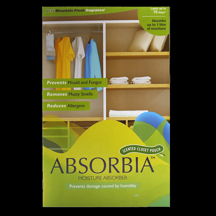 Absorbia  Moisture Absorber Scented Closet Pouch - Mountain Fresh