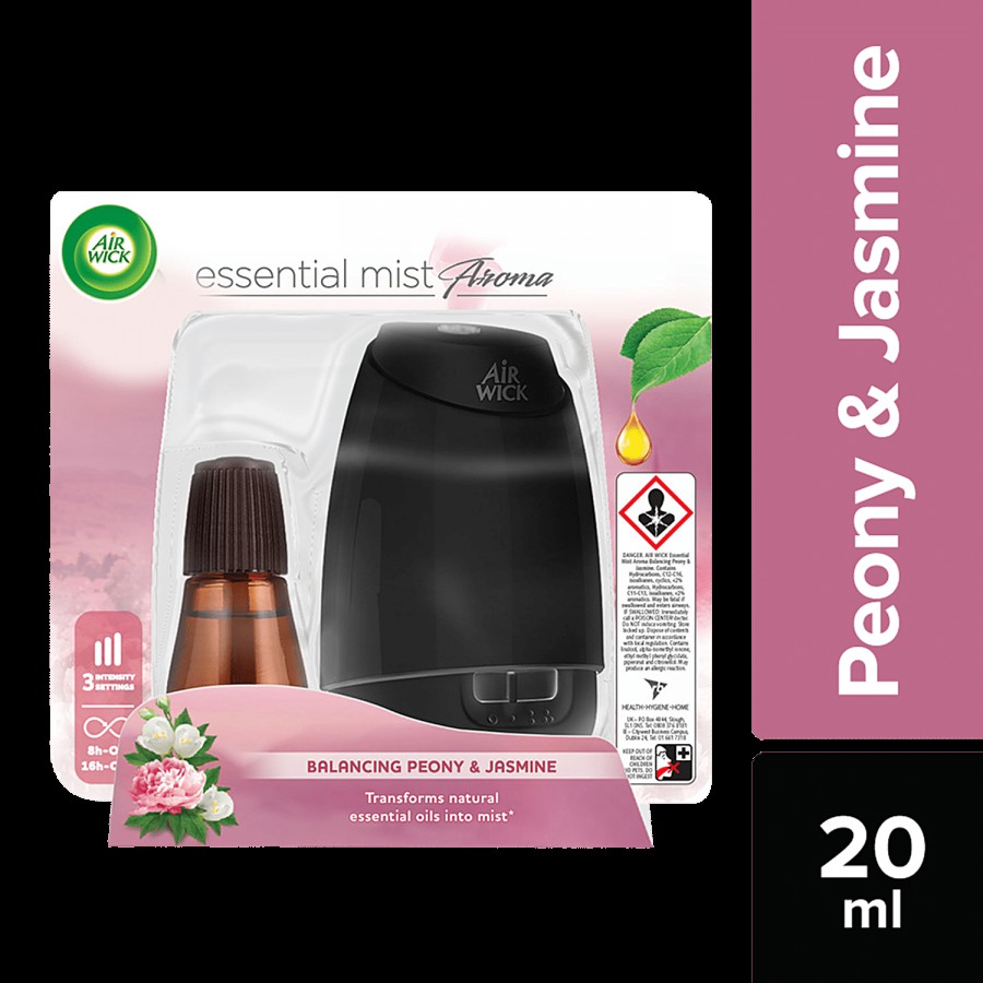 Airwick Essential Mist Automatic Fragrance Mist Diffuser Kit - Balancing Jasmine & Peony