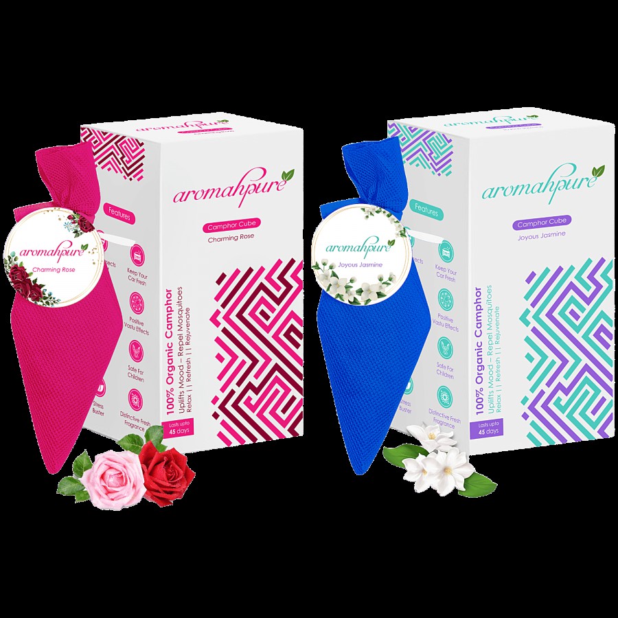 Aromahpure Camphor Cube - Joyous Jasmine & Charming Rose