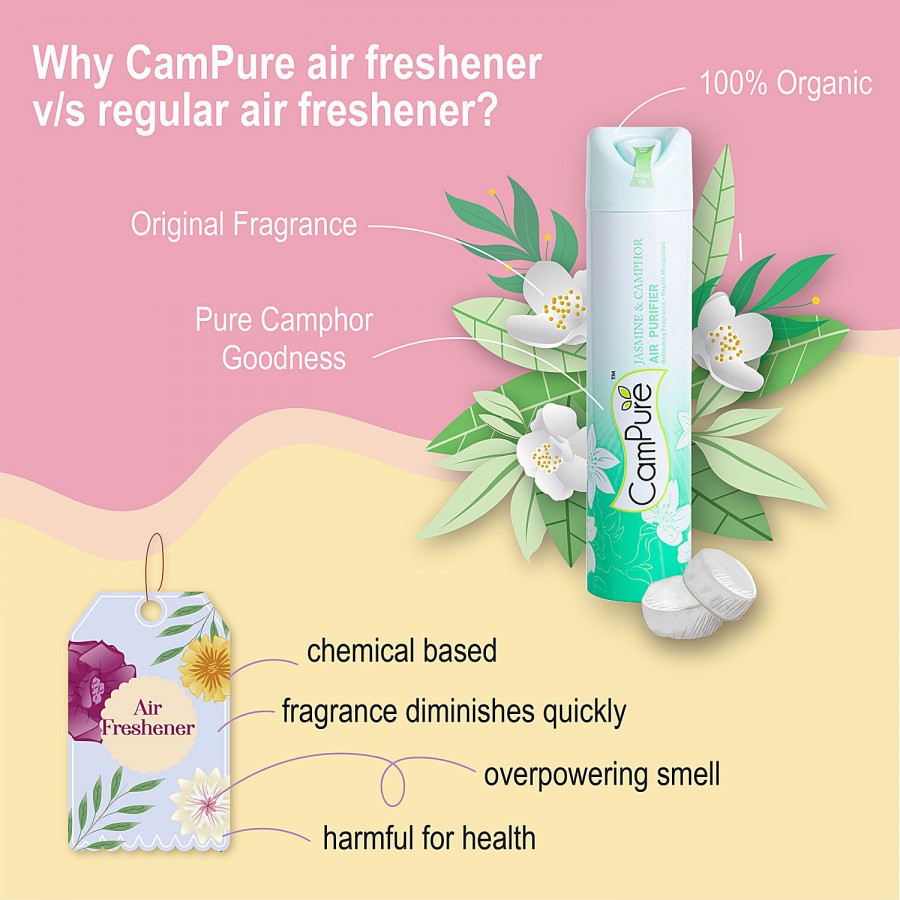 Campure Camphor Air Freshener - Jasmine & Camphor