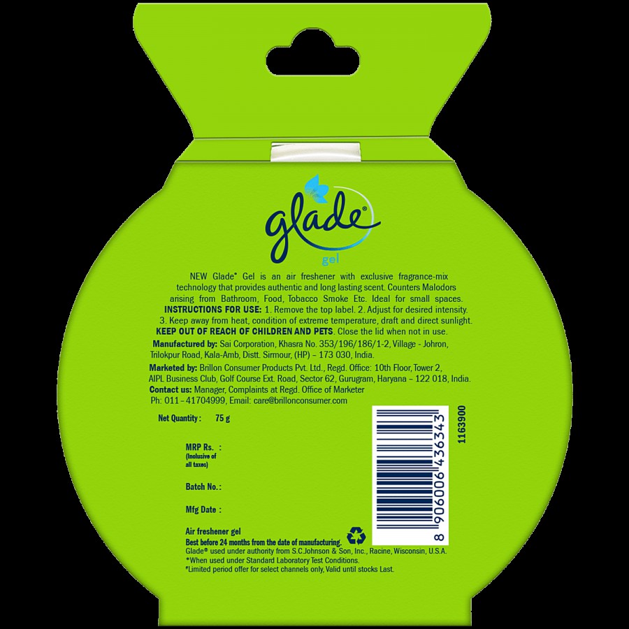 Glade Air Freshener Gel - Jasmine Bloom