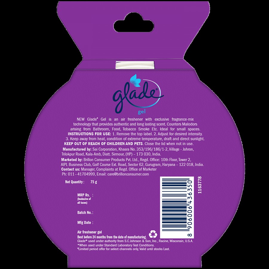 Glade Air Freshener Gel - Lavender Bliss