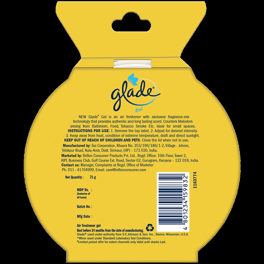 Glade Air Freshener Gel - Lemon Fresh