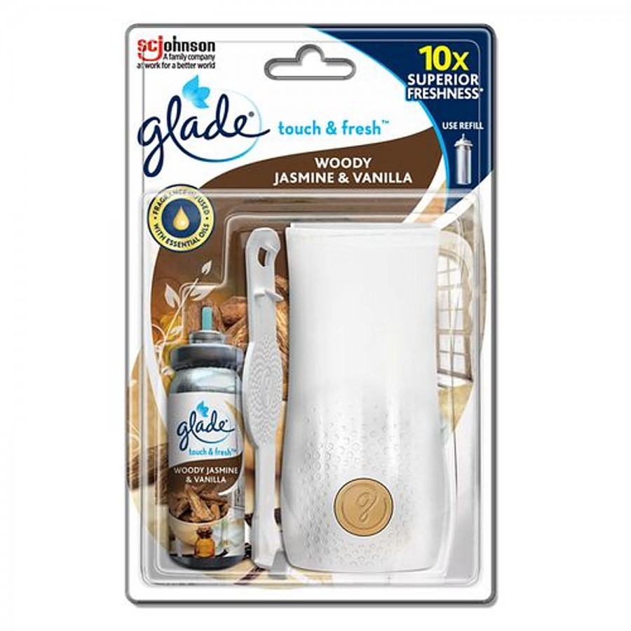 Glade Touch & Fresh Air Freshener Dispenser + Refill - Woody Jasmine & Vanilla