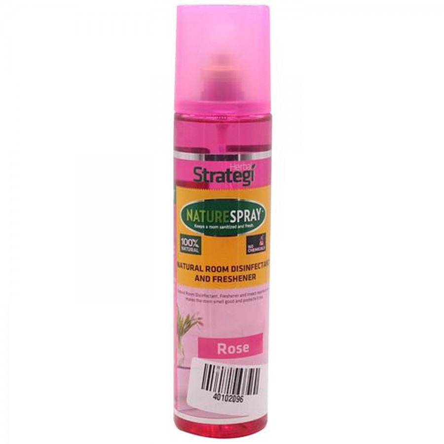 Herbal Strategi Nature Spray  Natural Room Disinfectant & Freshener - Rose