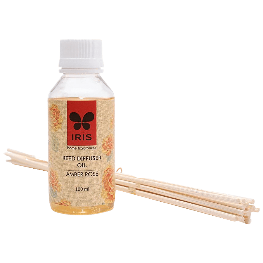 IRIS Amber Rose Reed Diffuser Refill Set - 100 ml diffuser oil