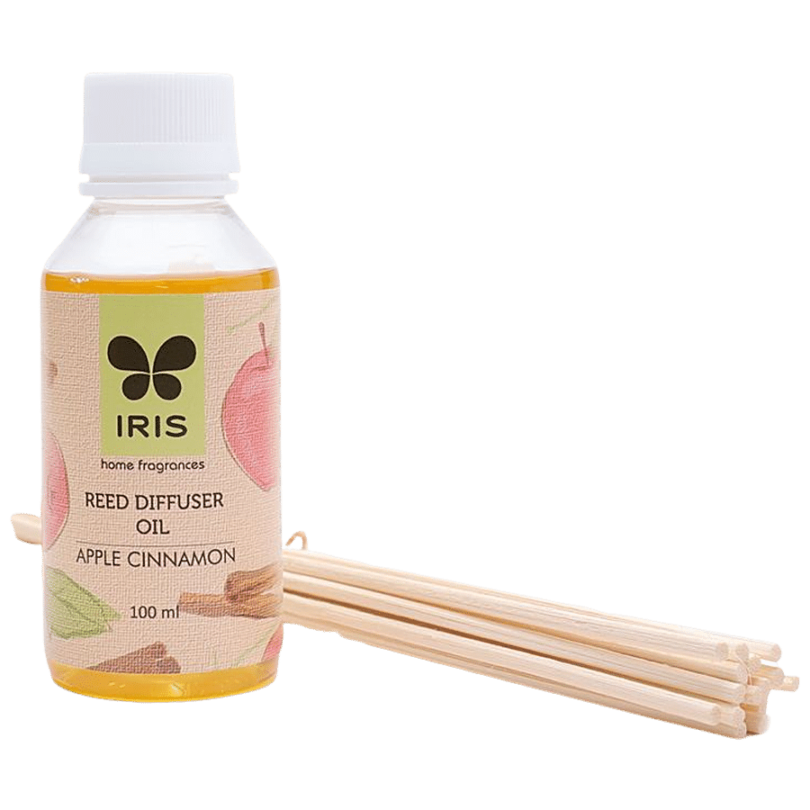 IRIS Apple Cinnamon Reed Diffuser Refill Set - 100 ml diffuser oil