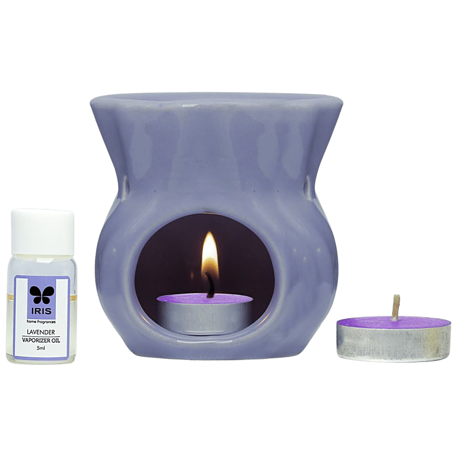 IRIS Lavender Fragrance Vaporizer and Tealights Set