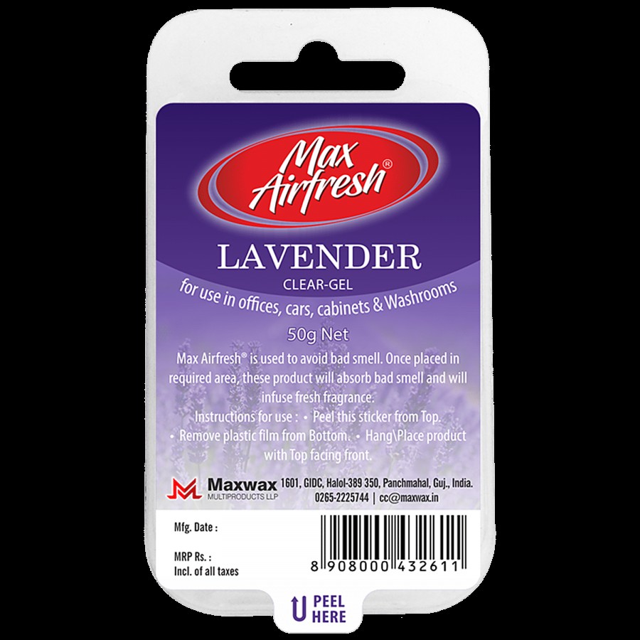 Max Airfresh Clear Gel - Lavender