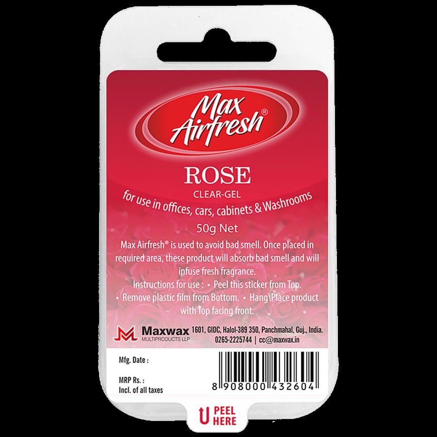 Max Airfresh Clear Gel - Rose