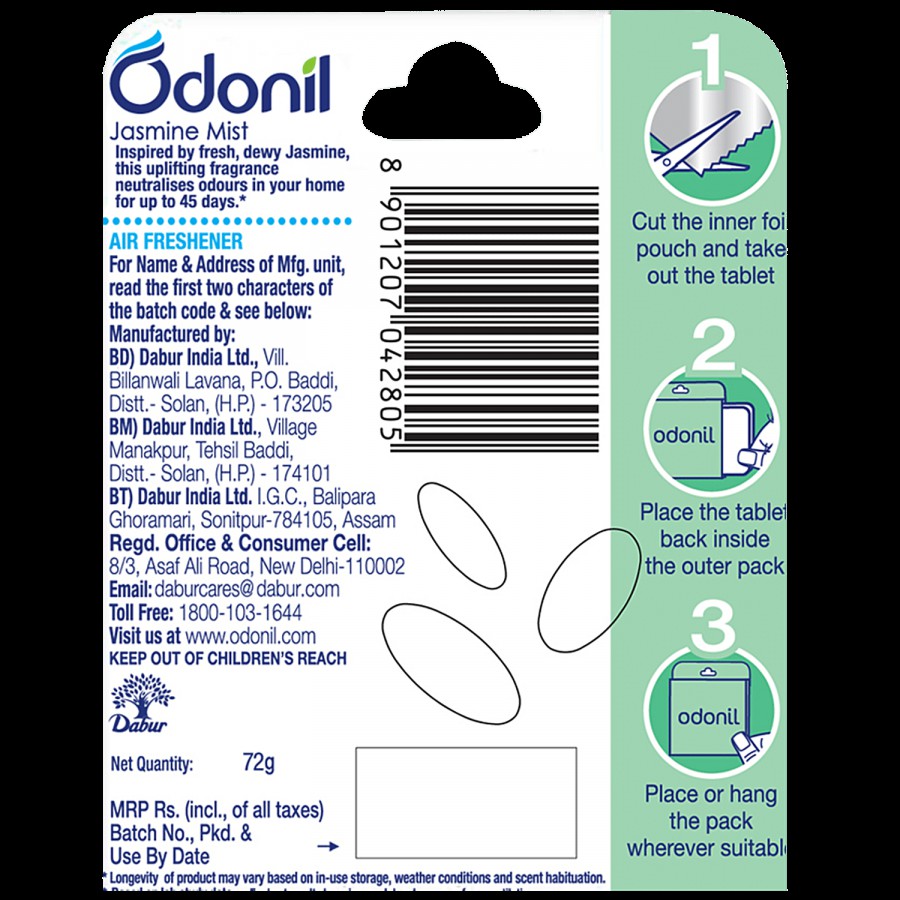 Odonil  Bathroom Air Freshener Blocks - Jasmine Mist