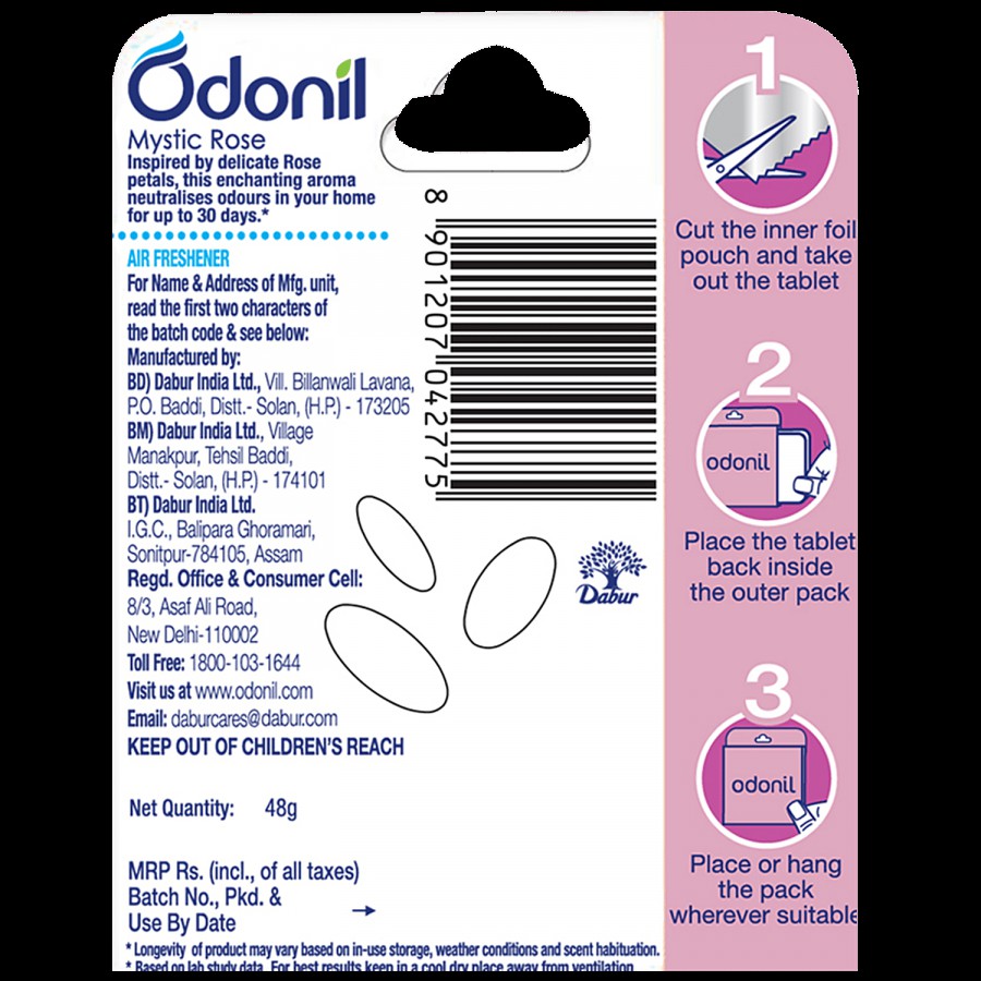 Odonil  Bathroom Air Freshener Blocks - Mystic Rose