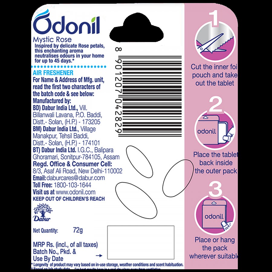 Odonil  Bathroom Air Freshener Blocks - Mystic Rose