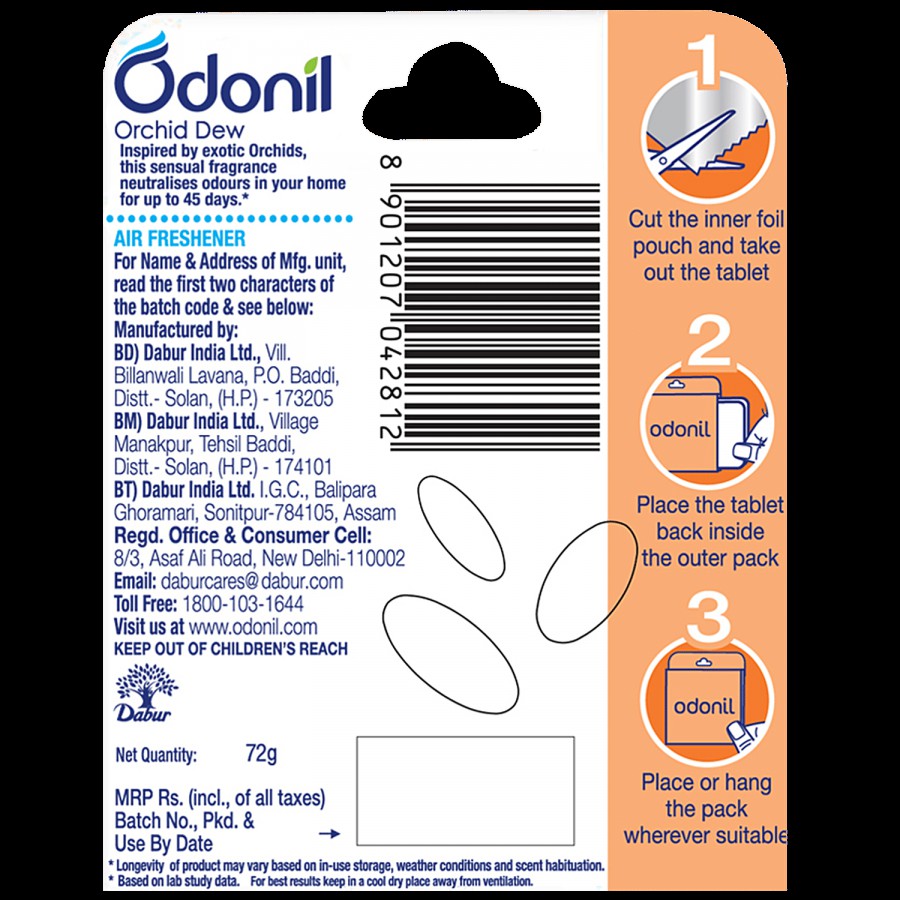 Odonil  Bathroom Air Freshener Blocks - Orchid Dew