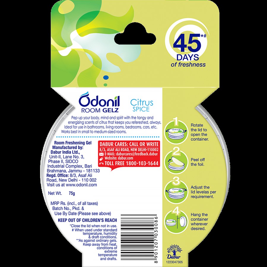 Odonil  Nature Room Freshening Gel - Citrus Spice