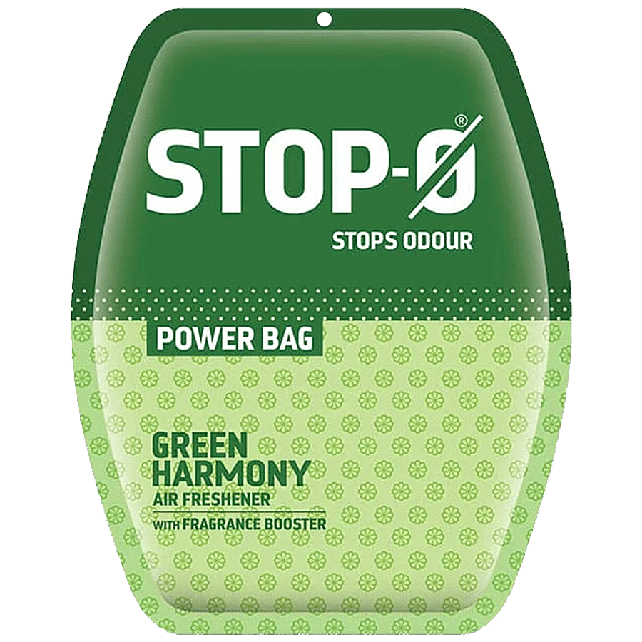 Stop-O Power Bag Bathroom Air Freshener Pouch -  Green Harmony Fragrance