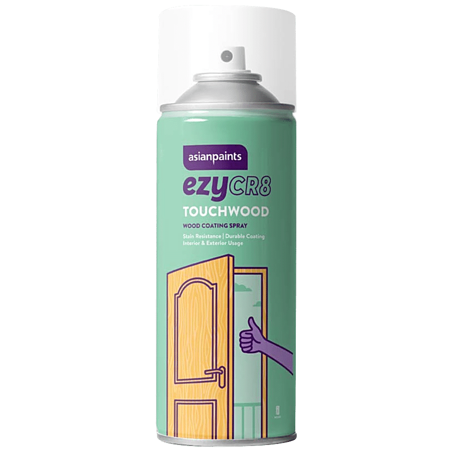 Asian Paints EzyCr8 TouchWood Wood Coating Spray - Interior & Exterior Use