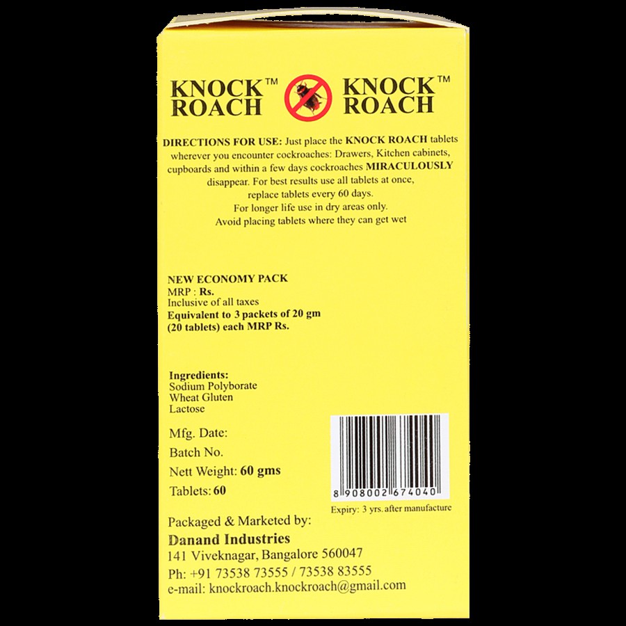 Knock Roach Knock Roach Repellent Tablet - Safe