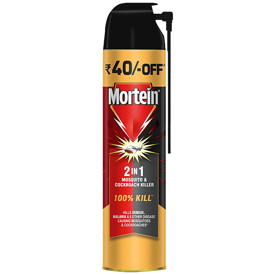 Mortein 2-In-1 Mosquito & Cockroach Killer Spray - Lemon Fragrance